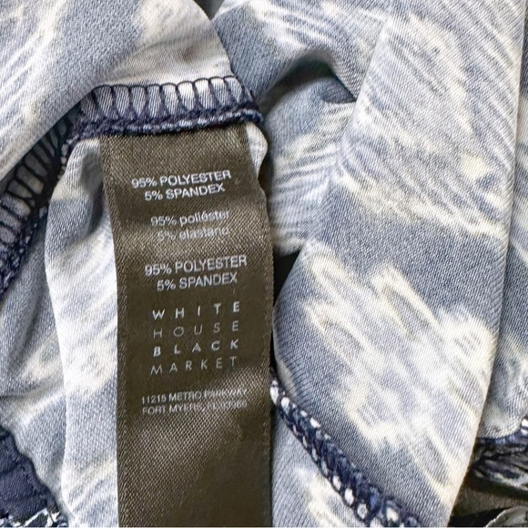 White House Black Market Ikat Printed Knit Crop Jogger Style Pants Blue Size M/L - Picture 11 of 12